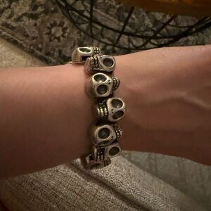 RARE Silver HEET Skull Bracelet